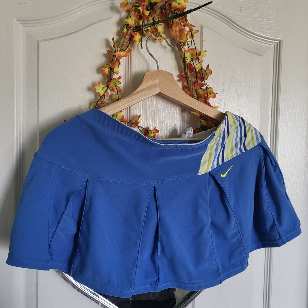 Nike Blue and Green Tennis Minj Skirt